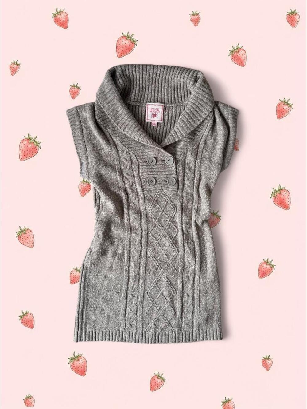 Pink Republic beige knit mini dress